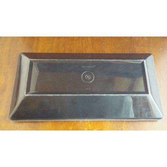 Tupperware Get Togethers Buffet Tray Server 1380 & Cover Lid 1381 Black Acrylic - Picture 2 of 3